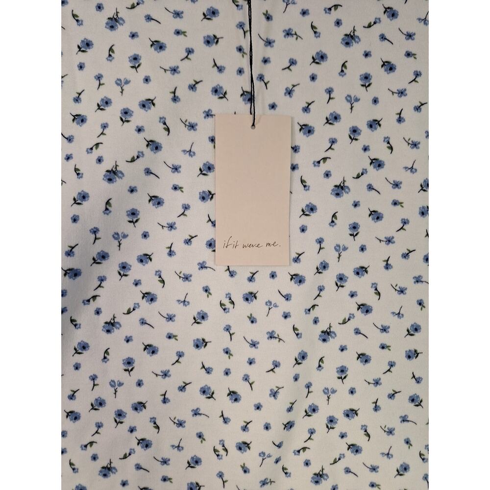 If it were Me Crew Neck Sweatshirt Size Large All over Small Floral Print - Picture 2 of 12